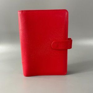Filofax Saffiano Personal Red Leather Organizer